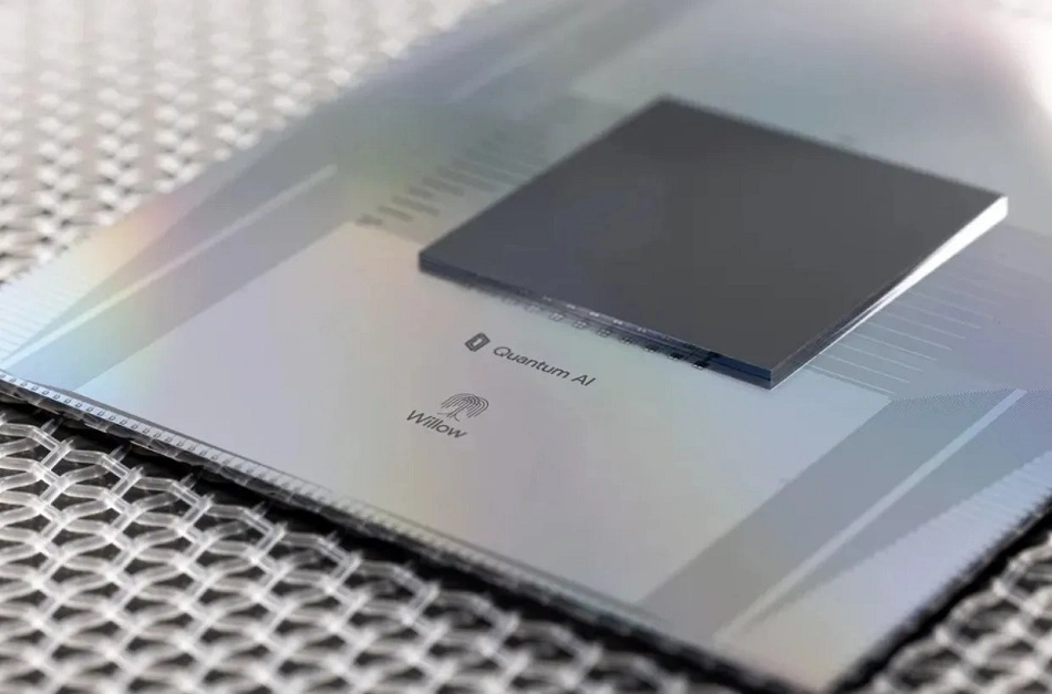 تصویر چیپ کوانتومی willow گوگل