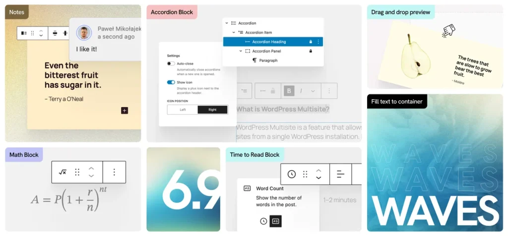 ویژگی های جدید وردپرس 6.9