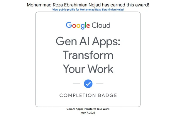 مدرک Gen AI Apps: Transform Your Work از گوگل
