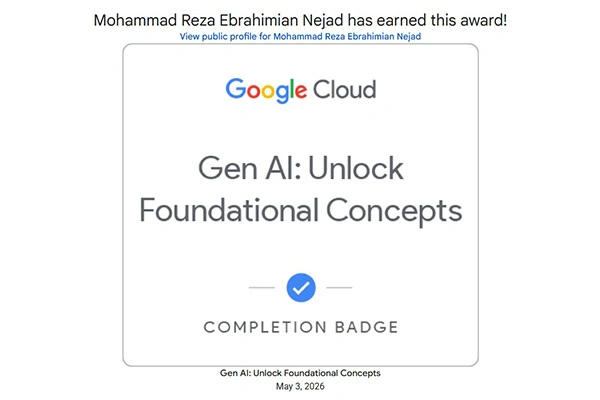 مدرک Gen AI: Unlock Foundational Concepts از گوگل