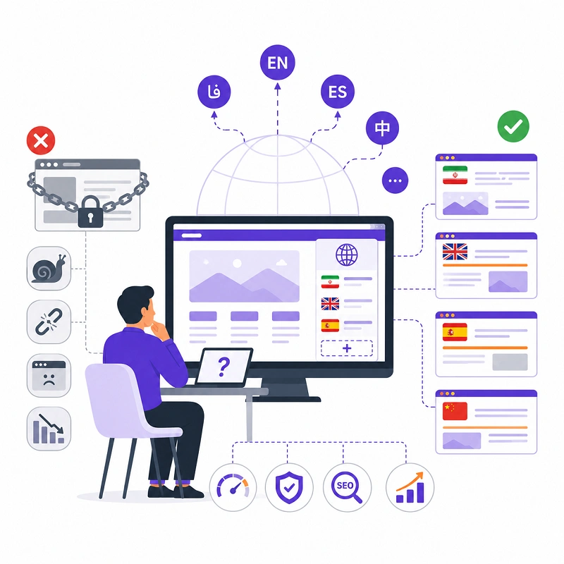 آیا وبسایت شما قابلیت توسعه به زبانهای دیگه را دارد