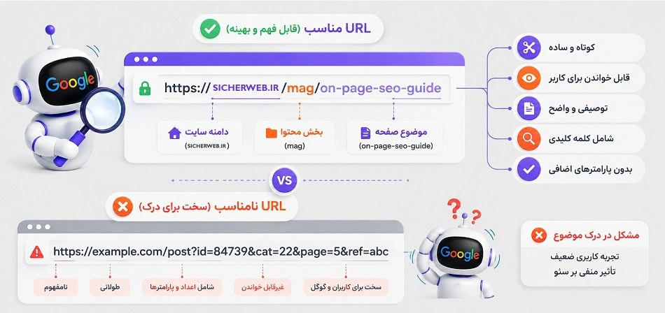 اصول بهینه سازی ساختار url برای سئو داخلی