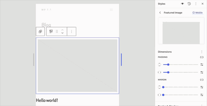 Canvas ویرایشگر در وردپرس 7.1 نیز انعطافپذیرتر شده است.